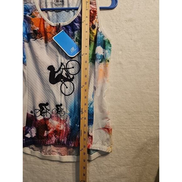 JM Tie Dye Cycling Jersey XL Unisex Mens/Women Sleeveless (3 Pockets) - Picture 5 of 8